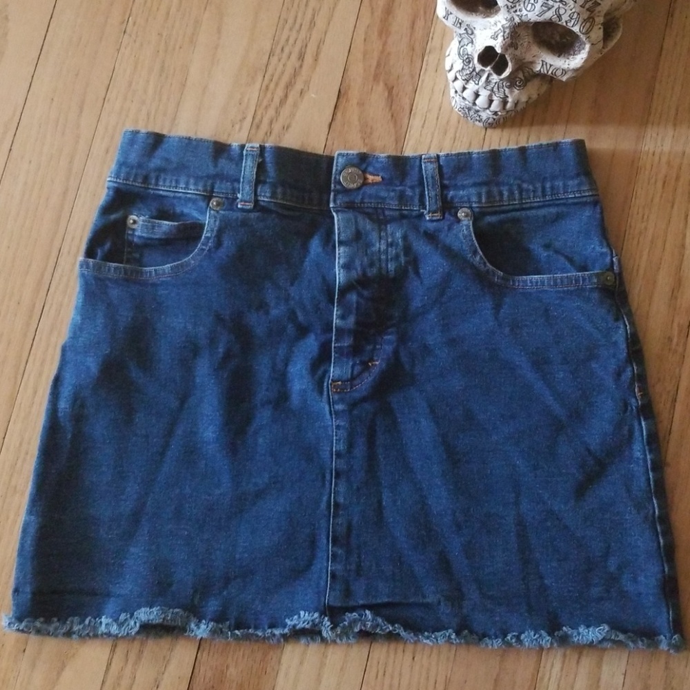 1990s VINTAGE ESPRIT DENIM MINI SKIRT